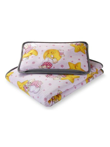 Set polštář a přikrývka dětská, alpaca + bavlna, (3)